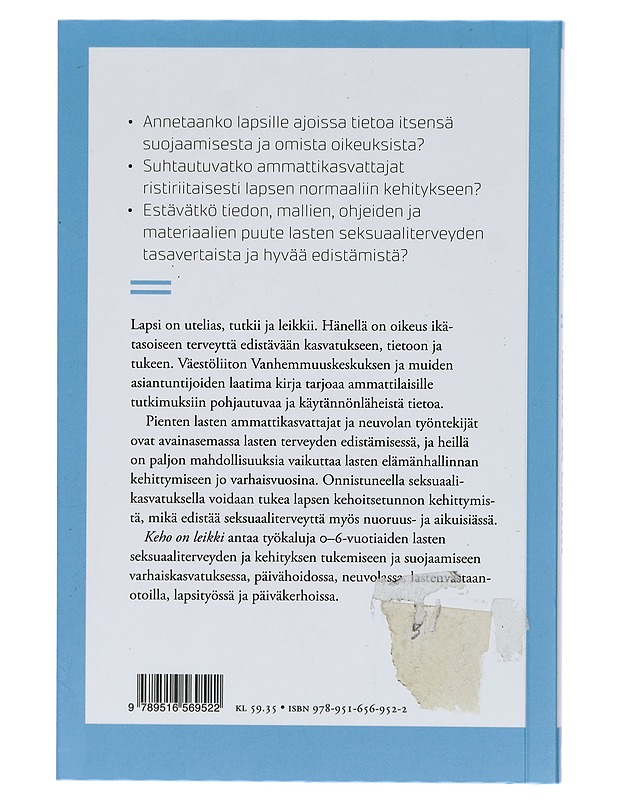 Keho on leikki : avain luonnolliseen seksuaalikasvatukseen alle kouluiässä - Ingman-Friberg, Susanne - Tietokirjat ja oppaat - 10105422085 - 1