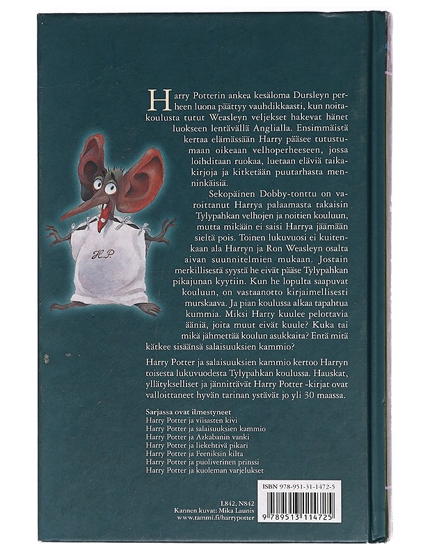 Harry Potter ja salaisuuksien kammio - Rowling, J. K. - Lastenkirjat - 10105422110 - 1