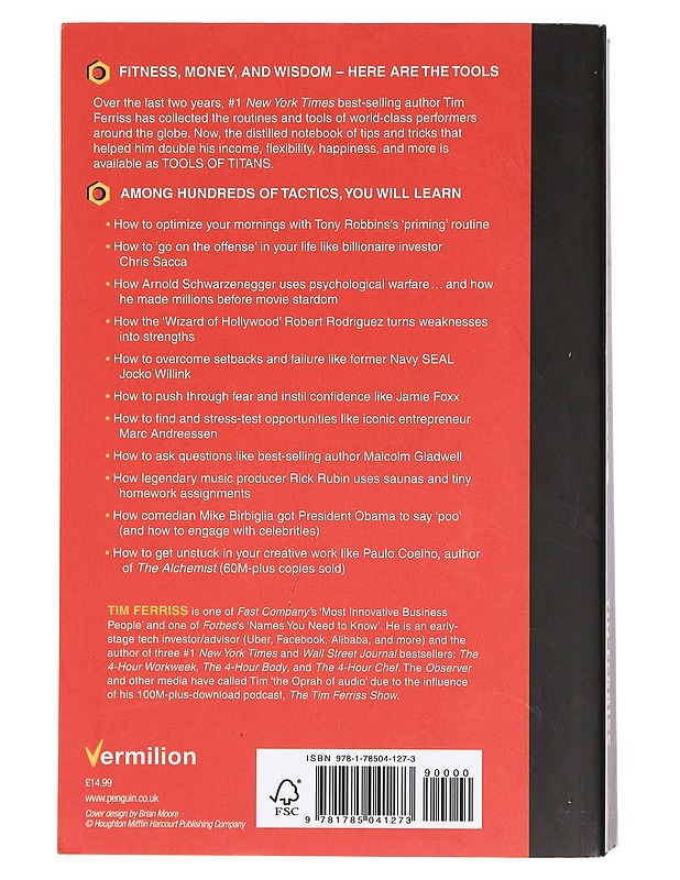 Tools of titans : the tactics, routines, and habits of billionaires, icons, and world-class performers - Ferriss, Timothy - Tietokirjat ja oppaat - 10105422147 - 1