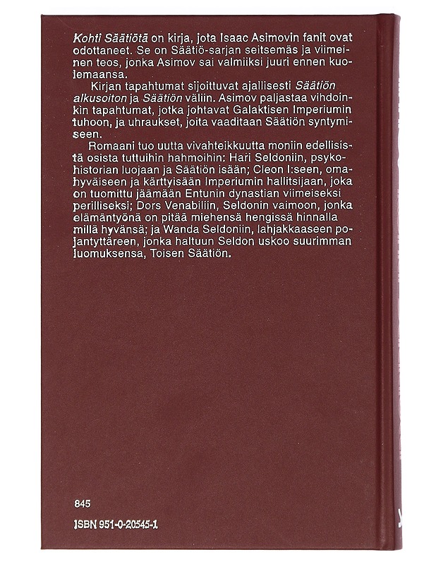 Kohti Säätiötä - Asimov, Isaac - Fantasia- ja scifi - 10105422284 - 1