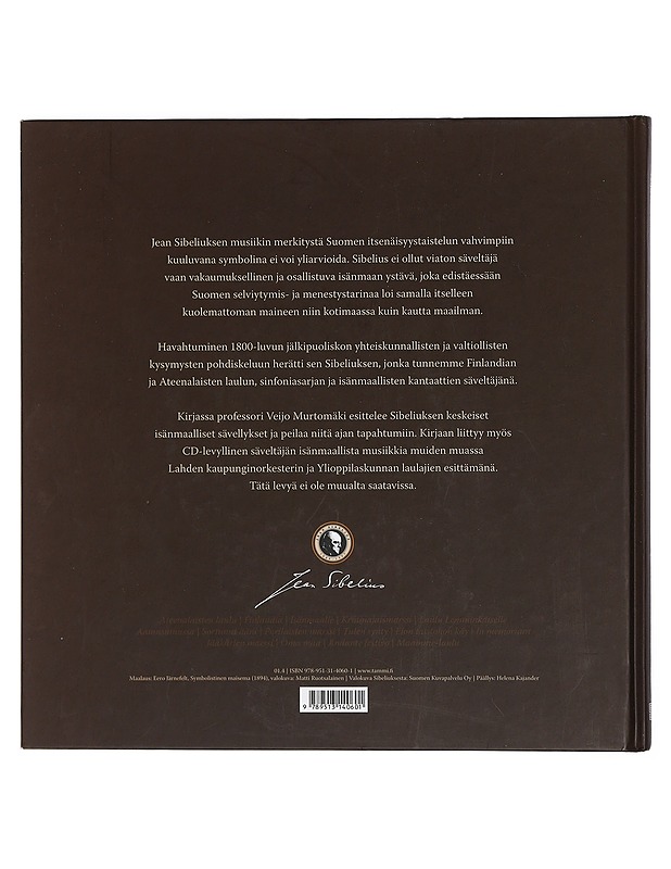 Sibelius ja isänmaa - Murtomäki, Veijo - Elämäkerrat ja muistelmat - 10105422293 - 1