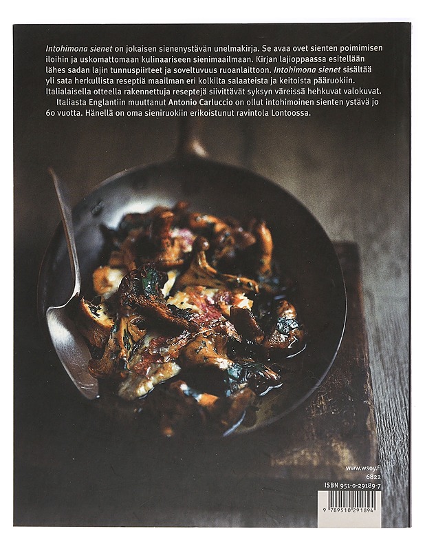 Intohimona sienet : hiljainen metsästys - Carluccio, Antonio - Ruokakirjat - 10105422343 - 1