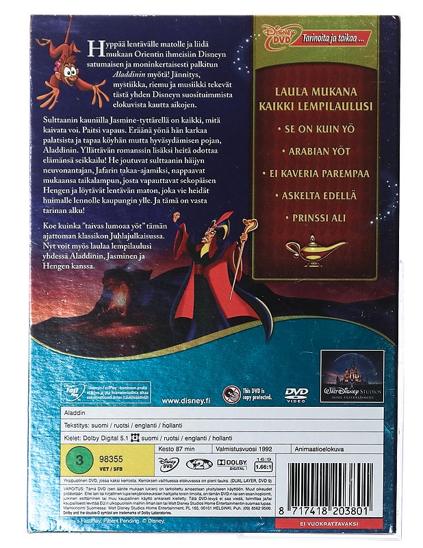 Aladdin - DVD - DVD-elokuvat - 10105422552 - 1