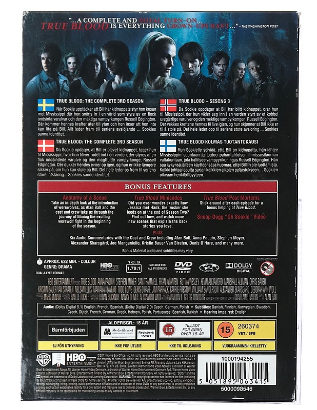 True Blood: 3. Tuotantokausi - DVD - DVD-elokuvat - 10105422561 - 1