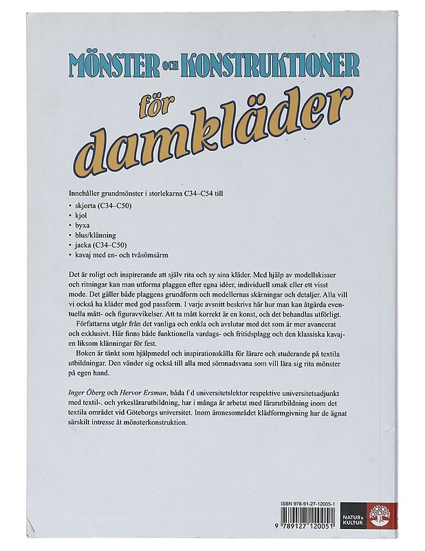 Mönster och konstruktioner för damkläder - Öberg, Inger - Harrastekirjat - 10105422624 - 1