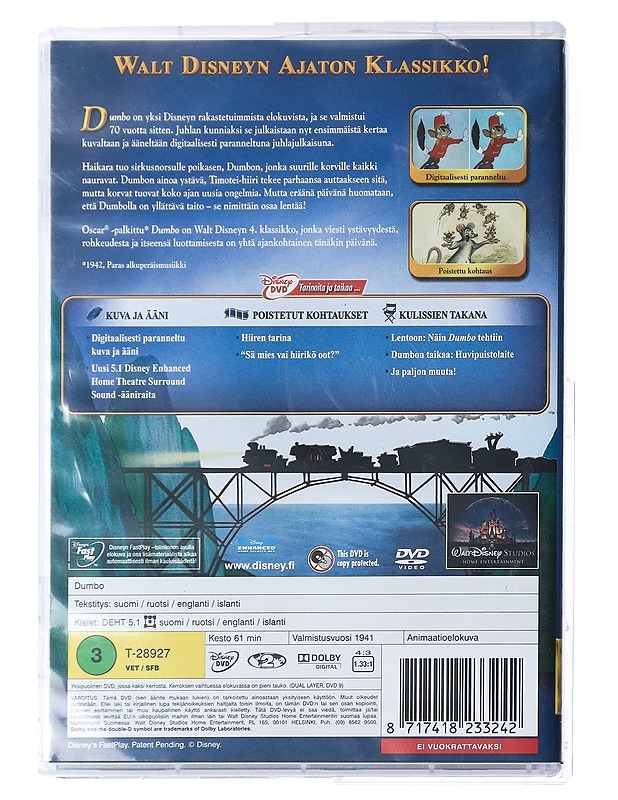 Dumbo - DVD - DVD-elokuvat - 10105422621 - 1