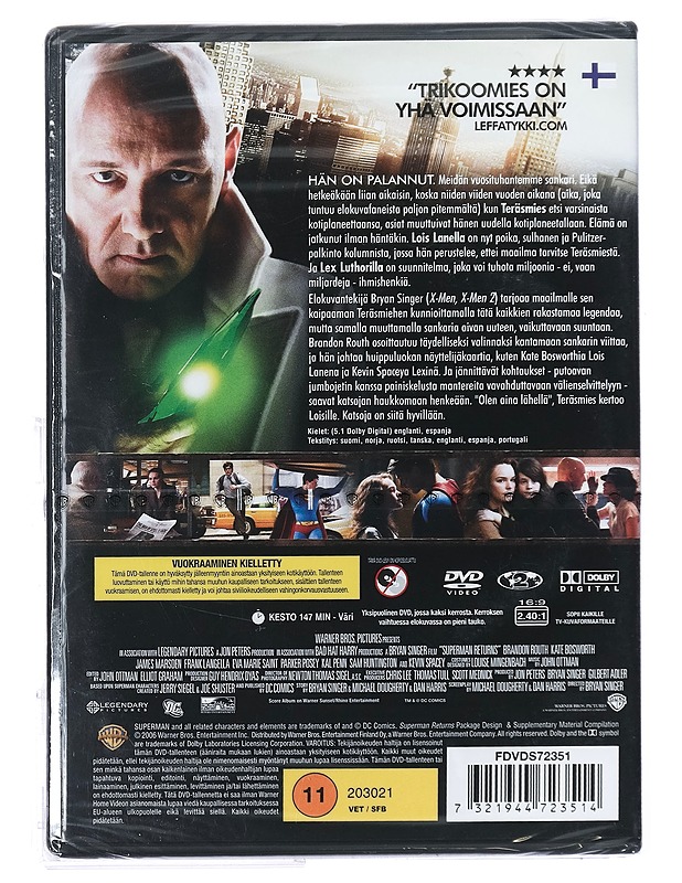 Superman Returns - DVD - DVD-elokuvat - 10105422652 - 1