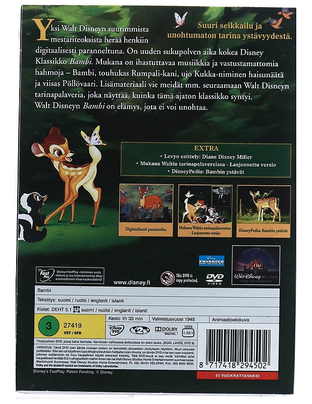 Bambi - DVD - DVD-elokuvat - 10105422667 - 1