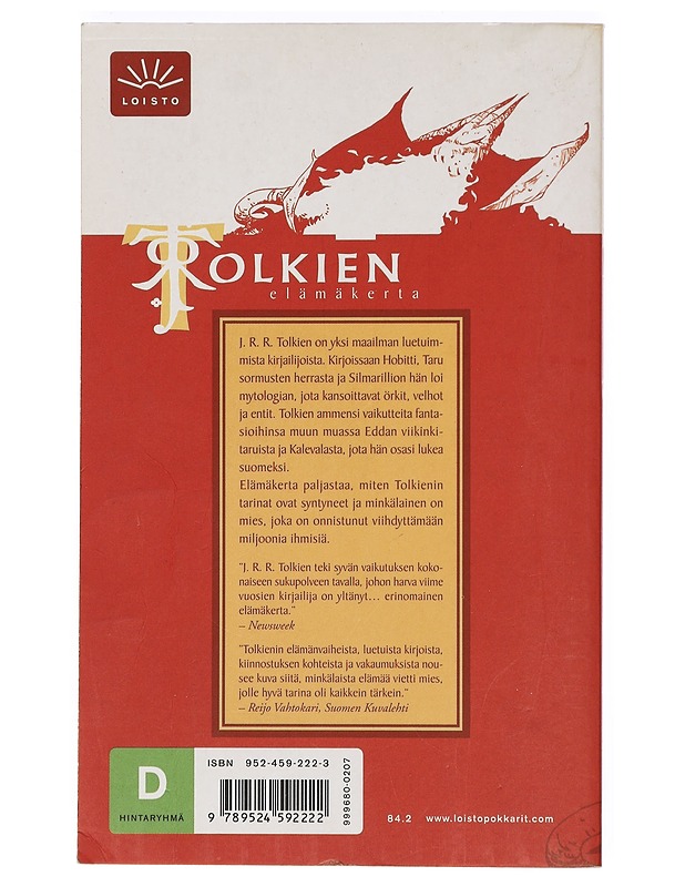 J. R. R. Tolkien : elämäkerta - Carpenter, Humphrey - Elämäkerrat ja muistelmat - 10105422761 - 1