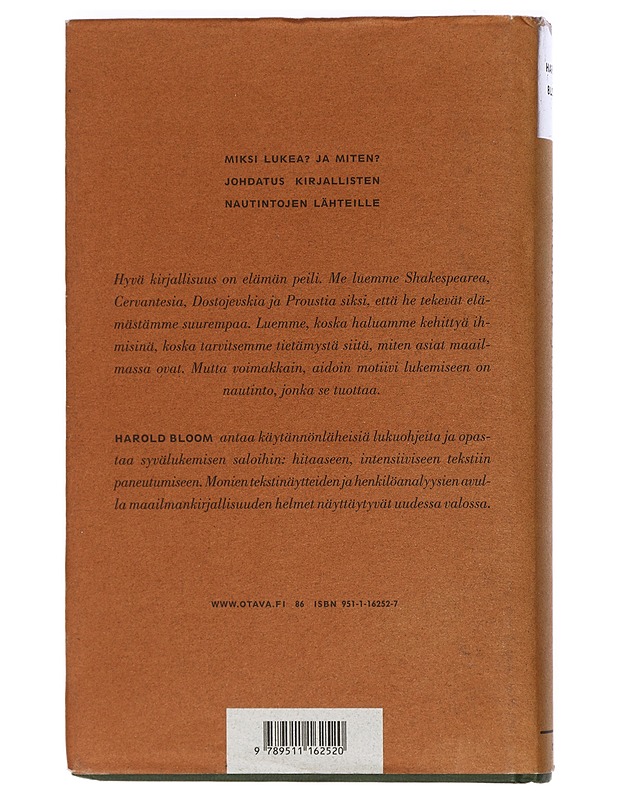 Lukemisen ylistys - Bloom, Harold - Harrastekirjat - 10105422827 - 1