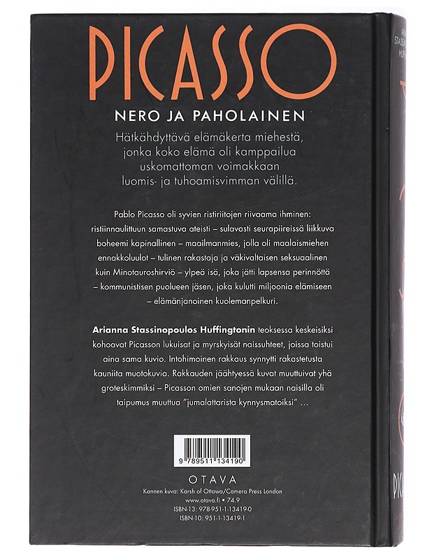 Picasso, nero ja paholainen - Stassinopoulos Huffington, Arianna - Elämäkerrat ja muistelmat - 10105422861 - 1