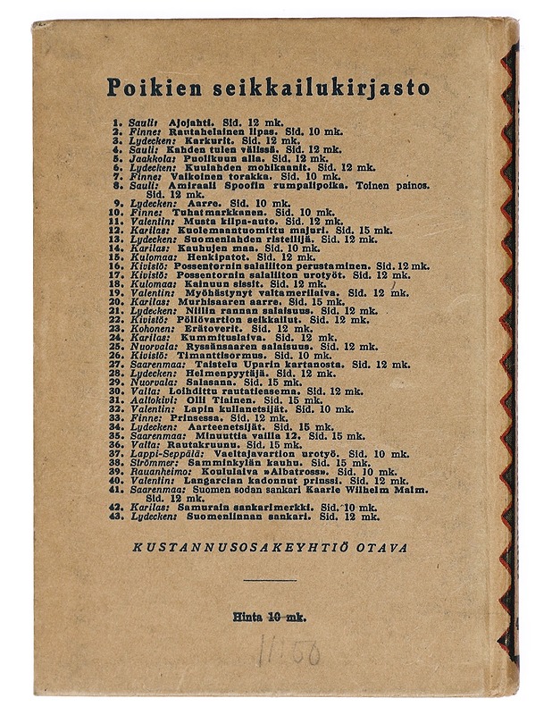 Samurain sankarimerkki - Tauno Karilas - Nuorten kirjat - 10105422930 - 1