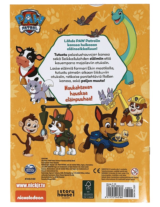 Eläin-ystäviä puuhakirja, mukana tarroja - Lastenkirjat - 10105422964 - 1