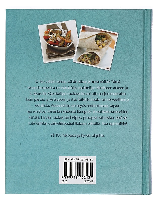 Opiskelijan keittokirja : helppoa, hyvää ja edullista - Järvinen, Anni - Ruokakirjat - 10105423006 - 1