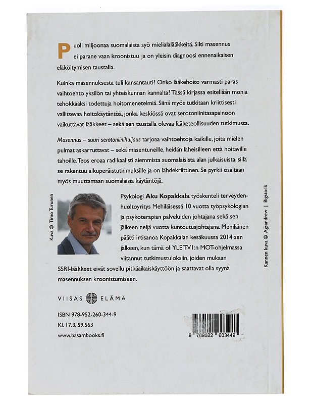 Masennus : suuri serotoniinihuijaus - Aku Kopakkala - Tietokirjat ja oppaat - 10105423067 - 1