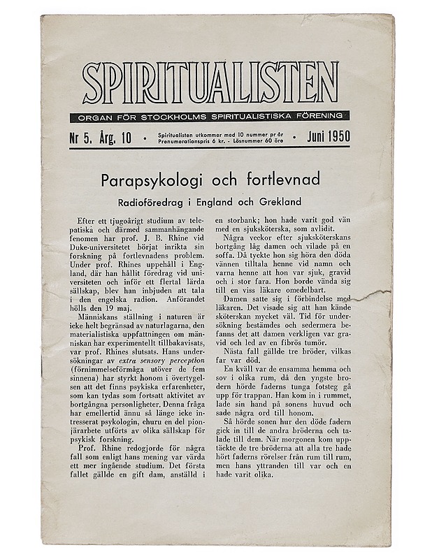Spiritualisten, 5/1950 - Lehdet - 10105423071 - 0