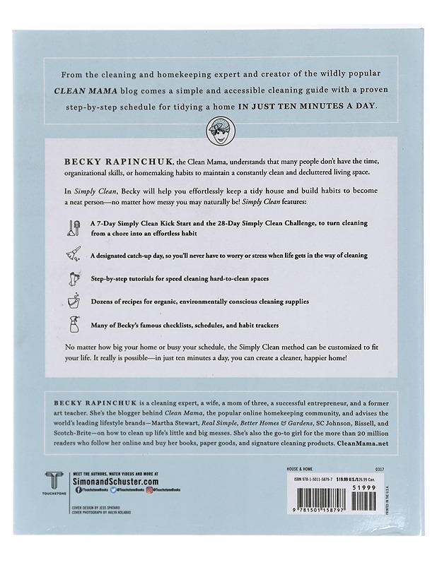Simply Clean - Becky Rapinchuk - Tietokirjat ja oppaat - 10105423108 - 1