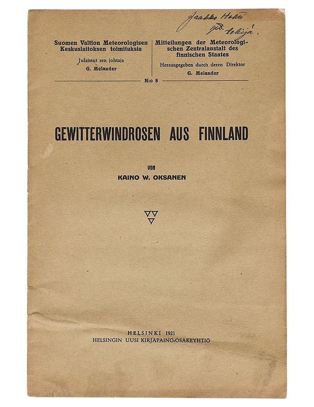 Gewitterwindrosen aus finland - Kaino W. Oksanen - Tietokirjat ja oppaat - 10105423115 - 0