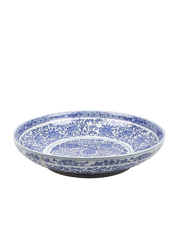 Suuri sinivalkoinen posliinimalja - Tarjoiluastiat - 10105423214 - 1