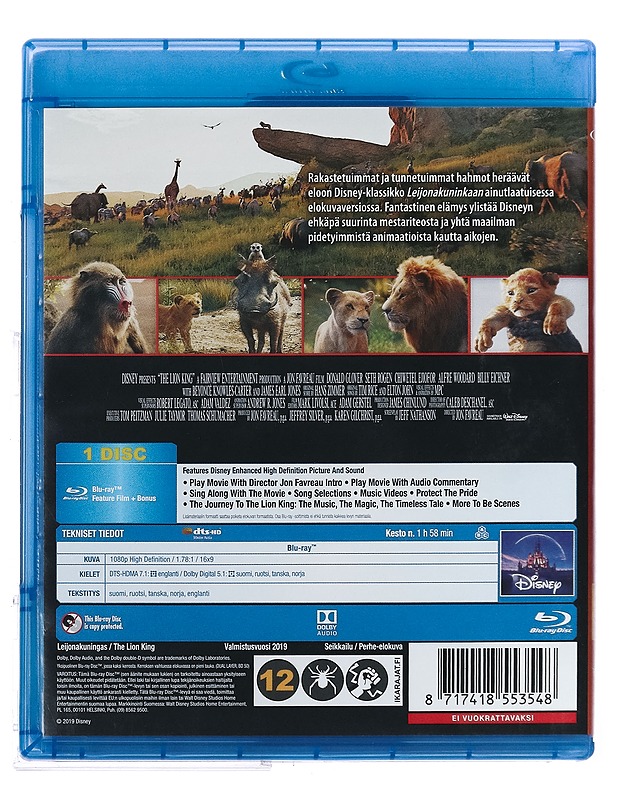 Leijonakuningas - Blu-Ray - Blu-ray-levyt - 10105423219 - 1