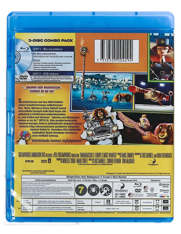 Madagascar 3 - Blu-Ray + DVD - DVD-elokuvat - 10105423229 - 1
