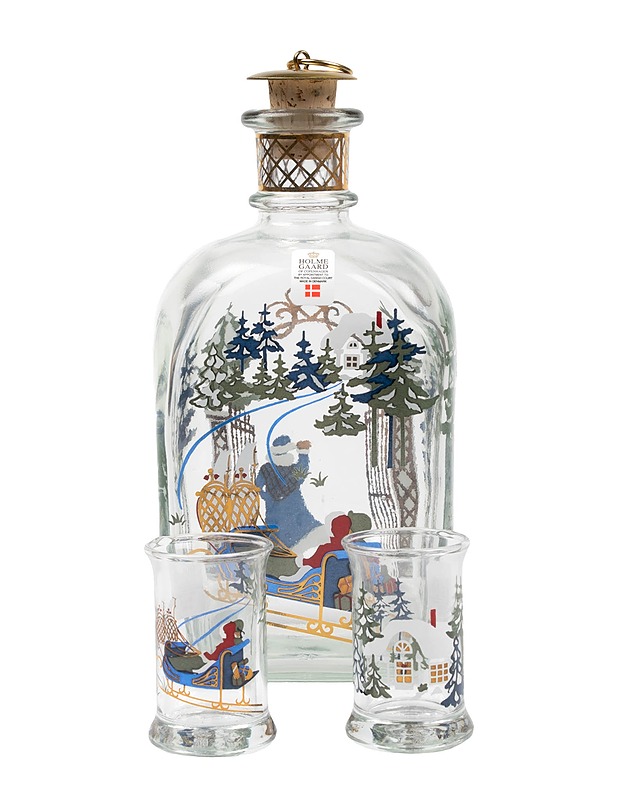 HOLMEGAARD Joulu snapsipullo ja lasit, 2 kpl - Joulutuotteet - 10105423302 - 1