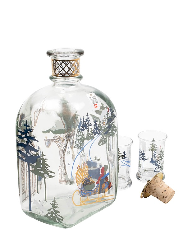 HOLMEGAARD Joulu snapsipullo ja lasit, 2 kpl - Joulutuotteet - 10105423302 - 2