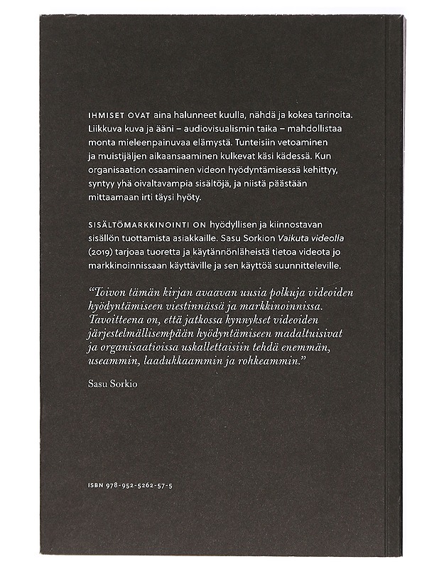 Vaikuta videolla - Sorkio, Sasu - Tietokirjat ja oppaat - 10105423298 - 1