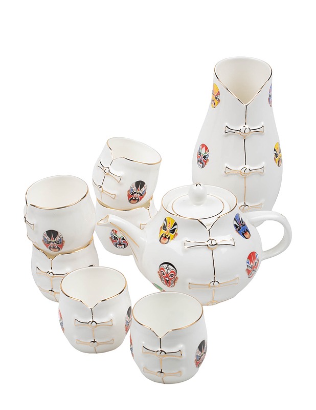Aasialainen astiasto, 9 osaa - Tarjoiluastiat - 10105423325 - 1