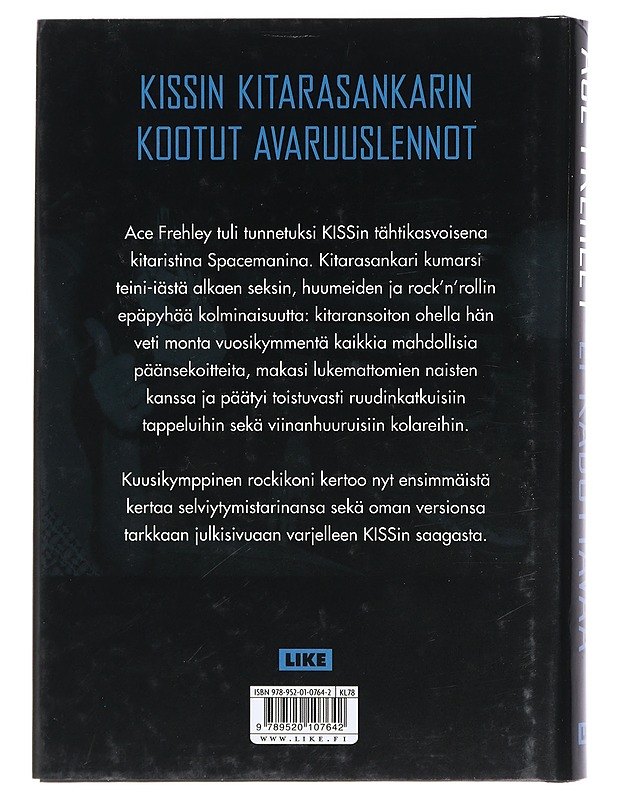 Ei kaduttavaa : rock'n'roll-muistelmat - Frehley, Ace - Elämäkerrat ja muistelmat - 10105423344 - 1