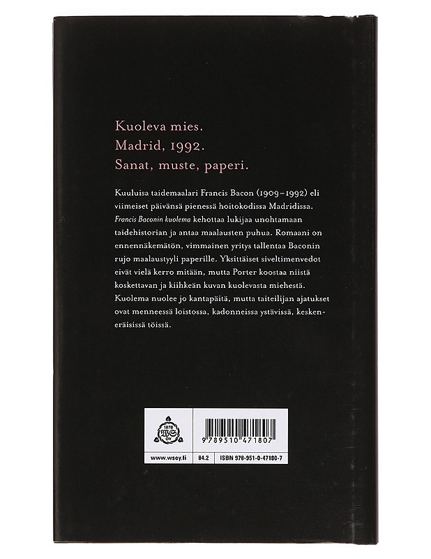 Francis Baconin kuolema - Porter, Max - Romaanit ja novellit - 10105423368 - 1