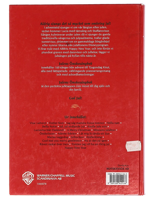 Julens önskesångbok - Österberg, Gunlis - Joulukirjat - 10105423370 - 1