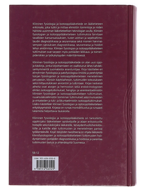 Kliininen fysiologia ja isotooppilääketiede - Ahola, Tapani - Tietokirjat ja oppaat - 10105423377 - 1