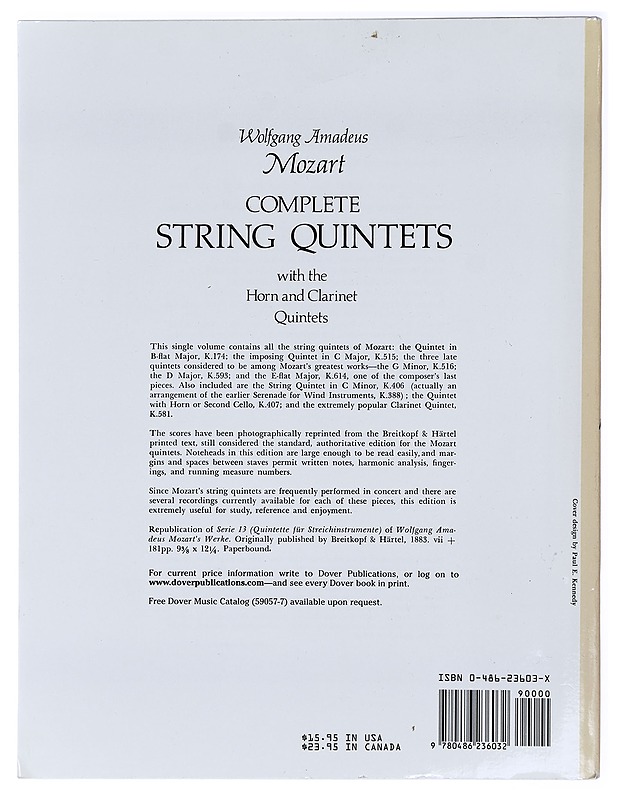 Complete string quintets : with the horn and clarinet quintets - Mozart, Wolfgang Amadeus - Tietokirjat ja oppaat - 10105423378 - 1