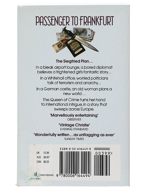 Passenger to Frankfurt : an extravaganza - Agatha Christie - Romaanit ja novellit - 10105423423 - 1