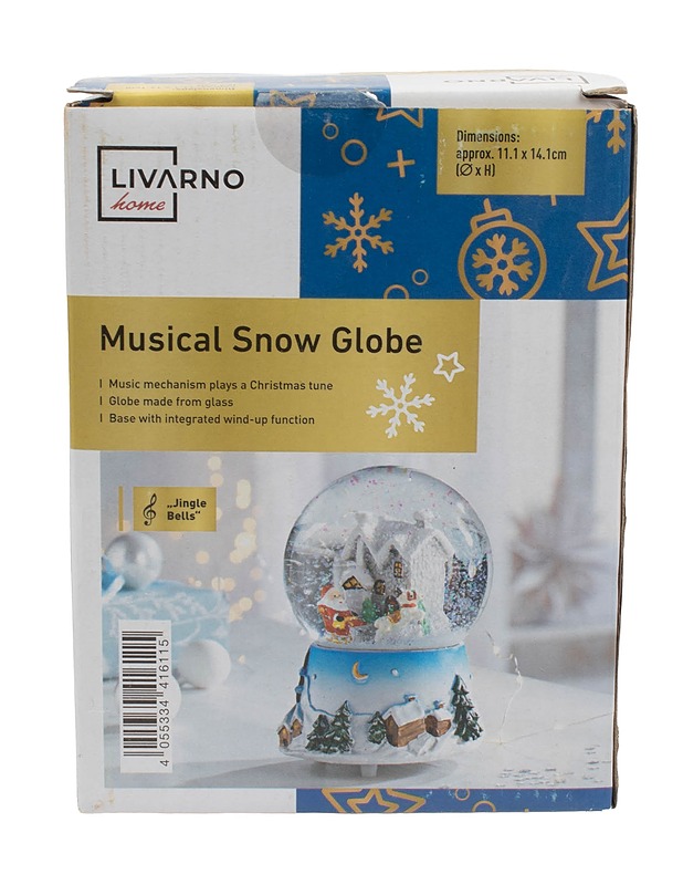 LIVARNO HOME Lumisadepallo/soittorasia - Joulutuotteet - 10105423526 - 0