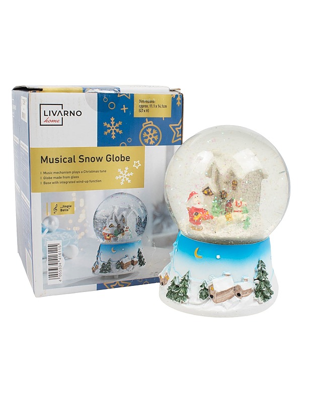 LIVARNO HOME Lumisadepallo/soittorasia - Joulutuotteet - 10105423526 - 1