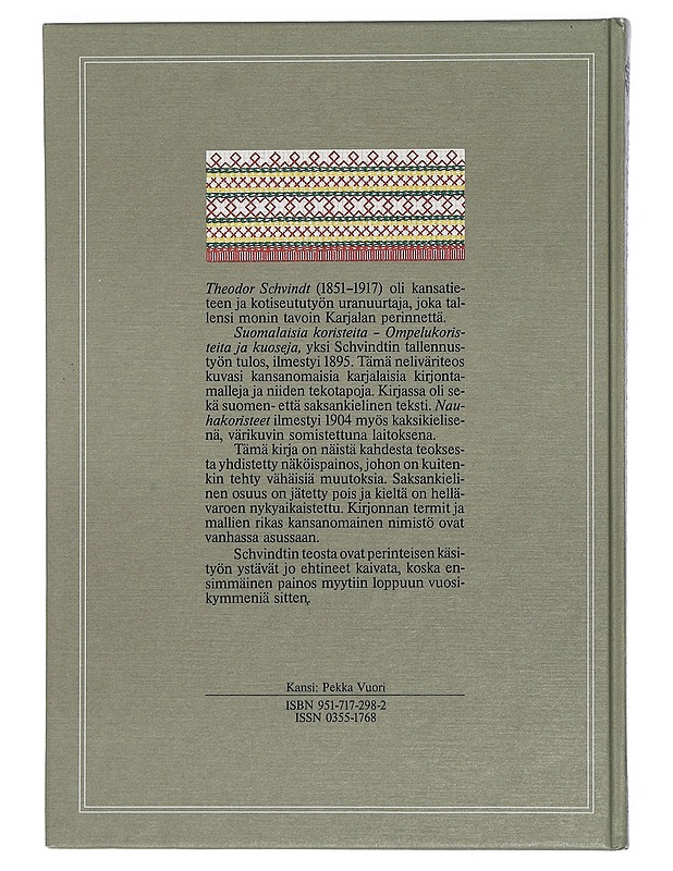 Ompelu ja nauhakoristeita - Theodor Schvindt - Historiakirjat - 10105423595 - 1