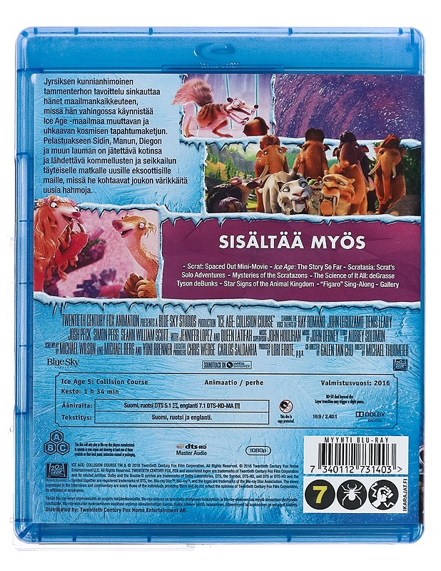 Ice Age 4: mannerten Mullistus - Blu-Ray + DVD - Blu-ray-levyt - 10105423605 - 1