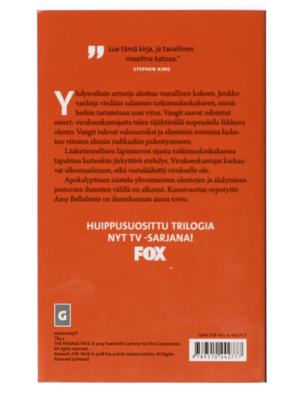 Ensimmäinen siirtokunta - Cronin, Justin - Fantasia- ja scifi - 10105423609 - 1