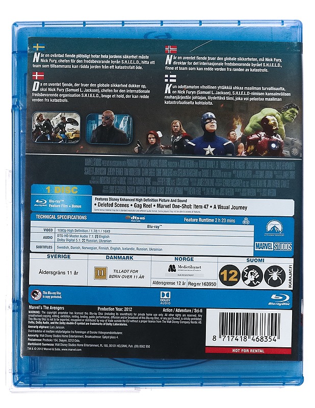 Avengers - Blu-ray - Blu-ray-levyt - 10105423612 - 1