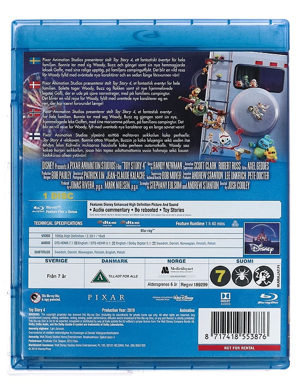 Toy Story 4 - Blu-Ray - Blu-ray-levyt - 10105423623 - 1