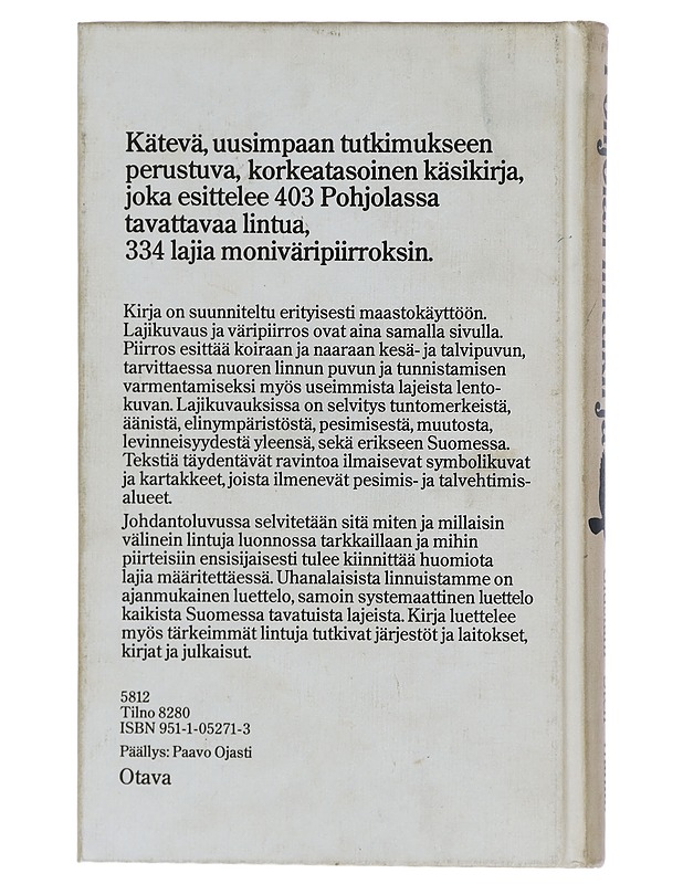 Pohjolan lintukirja -Wahlin, Bertil - Tietokirjat ja oppaat - 10105423622 - 1