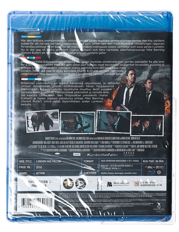 London Has Fallen - Blu-Ray - DVD-elokuvat - 10105423661 - 1