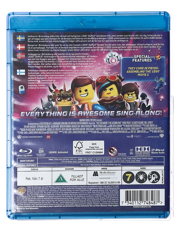 Lego movie 2 - Blu-Ray - DVD-elokuvat - 10105423693 - 1