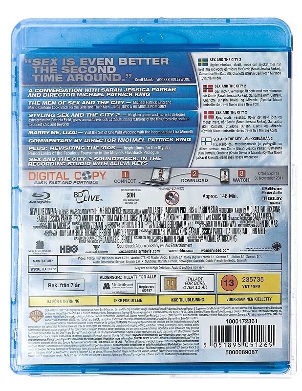 Sex and the city 2 - Blu-Ray - DVD-elokuvat - 10105423701 - 1