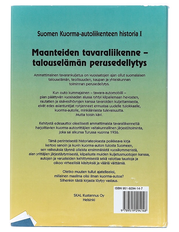 Suomen kuorma-autoliikenteen historia 1 - Blomberg, Olli - Historiakirjat - 10105423898 - 1