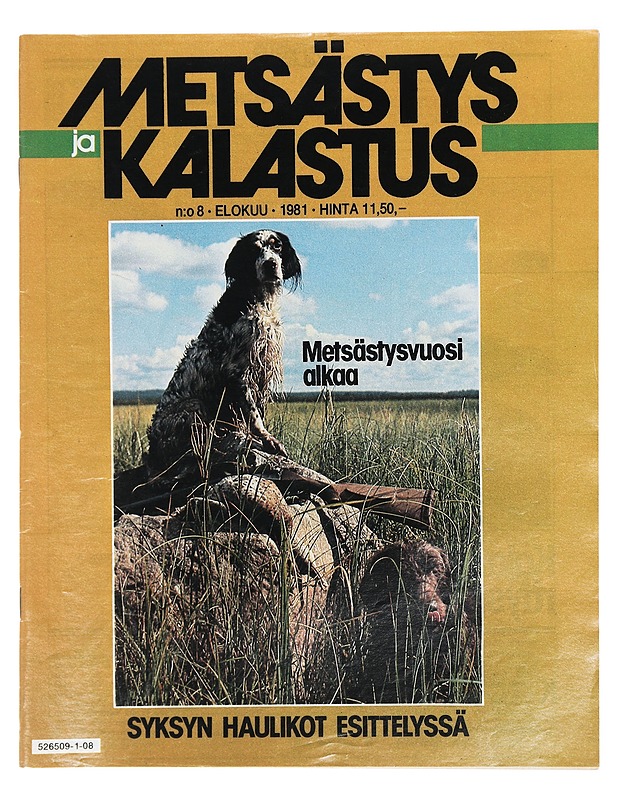 Metsästys ja Kalastus: No 8 Elokuu 1981 - Lehdet - 10105423909 - 0