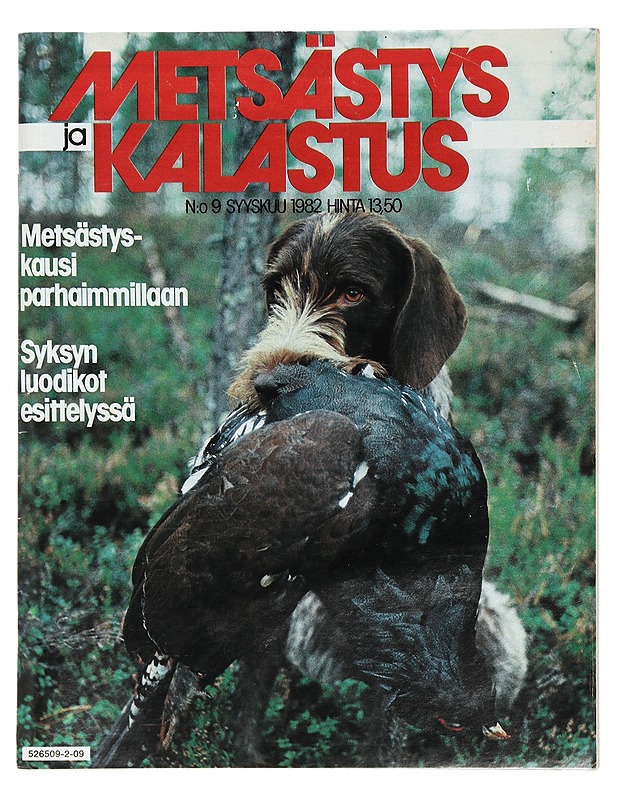Metsästys ja Kalastus: No 9 Syyskuu 1982 - Lehdet - 10105423956 - 0