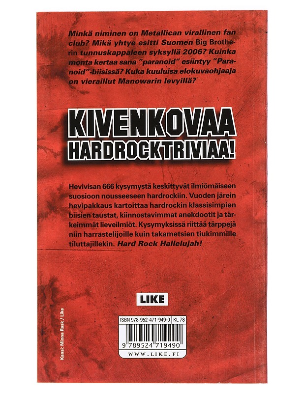 Hevivisa : 666 kysymystä hardrockista - Jylhä, Samuel - Musiikki- ja elokuvakirjat - 10105423975 - 1